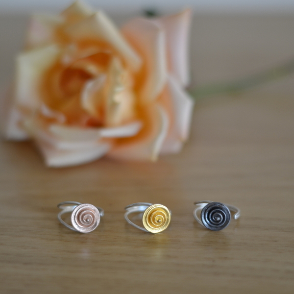 rose ring - ασήμι, επιχρυσωμένα, τριαντάφυλλο, επιροδιωμένα, αυξομειούμενα, φθηνά, φθηνά - 2