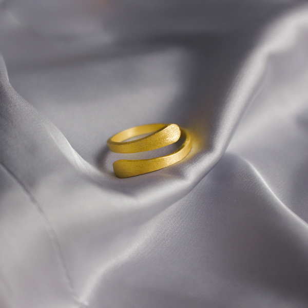 Shiny Ring- Χειροποίητο δαχτυλίδι από ασήμι 925 - επιχρυσωμένα, ασήμι 925, βεράκια, αυξομειούμενα, δώρα για γυναίκες - 5