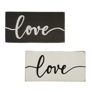 "love" - Ξύλινη πινακίδα 20 × 10 εκ. - δώρο αγάπης - πίνακες & κάδρα, αγάπη, χειροποίητα, ξύλινα διακοσμητικά τοίχου