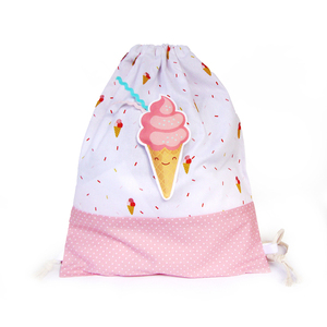 Σετ λαμπάδα και τσάντα "Παγωτάκια" - κορίτσι, λαμπάδες, για παιδιά, προσωποποιημένα - 3