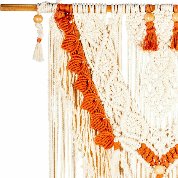 Macrame Boho Wall Design - Καφέ αποχρώσεις - μήκος μακραμέ 80 εκ - μακραμέ, διακοσμητικά, διακόσμηση βεράντας, γενική διακόσμηση - 3