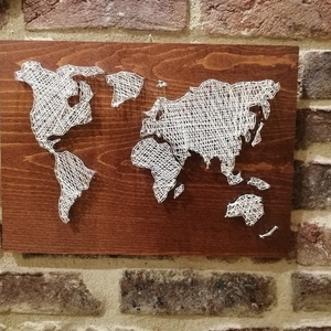 String Art Παγκόσμιος Χάρτης - πίνακες & κάδρα - 2