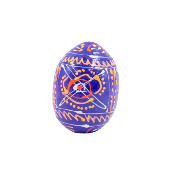 Ξύλινο διακοσμητικό χειροποίητο αυγό , 7εκ. μπλε - αγόρι, διακοσμητικά, για ενήλικες