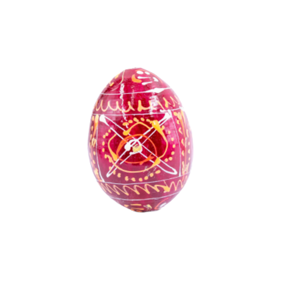Ξύλινο διακοσμητικό χειροποίητο αυγό , 7εκ. cherry - κορίτσι, διακοσμητικά, για ενήλικες