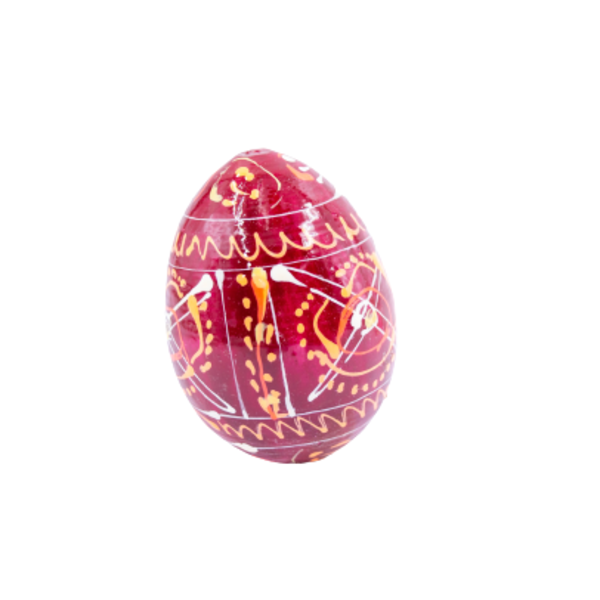Ξύλινο διακοσμητικό χειροποίητο αυγό , 7εκ. cherry - κορίτσι, διακοσμητικά, για ενήλικες - 3