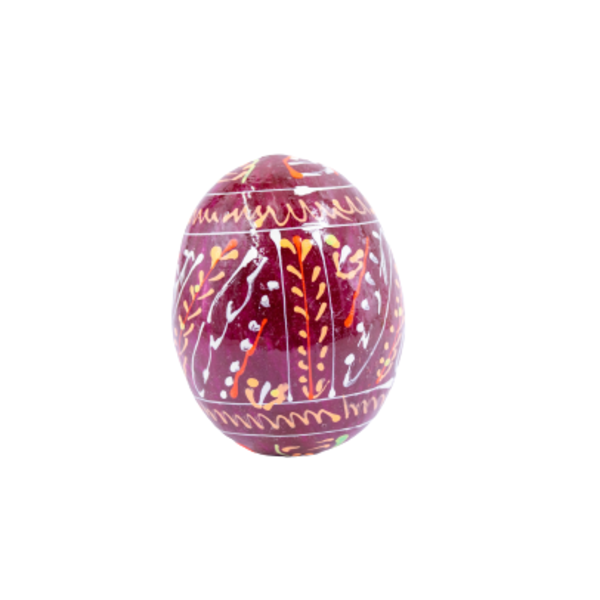 Ξύλινο διακοσμητικό χειροποίητο αυγό , 7εκ. dark purple - κορίτσι, διακοσμητικά, ζευγάρια, για ενήλικες