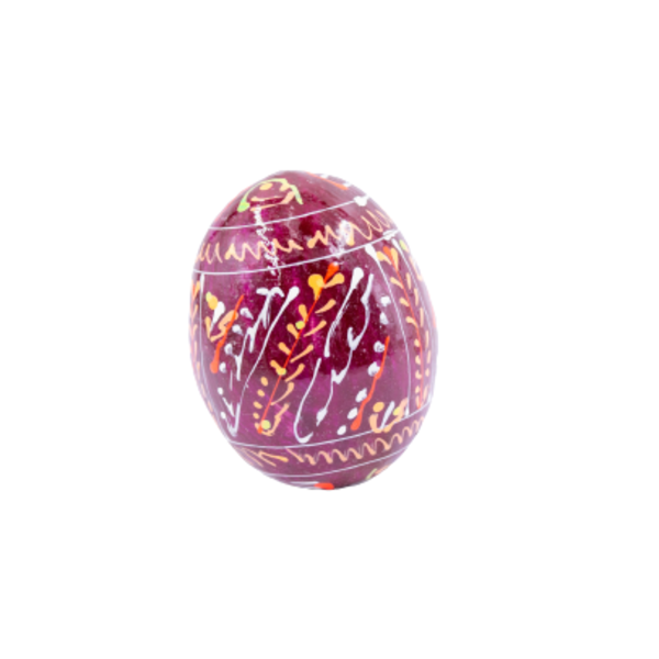 Ξύλινο διακοσμητικό χειροποίητο αυγό , 7εκ. dark purple - κορίτσι, διακοσμητικά, ζευγάρια, για ενήλικες - 3
