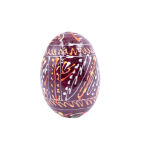 Ξύλινο διακοσμητικό χειροποίητο αυγό , 7εκ. dark purple2 - κορίτσι, διακοσμητικά, ζευγάρια, για ενήλικες