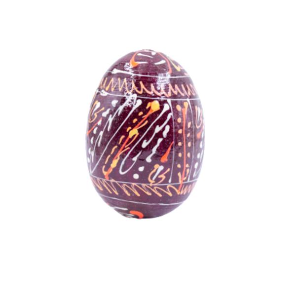 Ξύλινο διακοσμητικό χειροποίητο αυγό , 7εκ. dark purple2 - κορίτσι, διακοσμητικά, ζευγάρια, για ενήλικες - 3