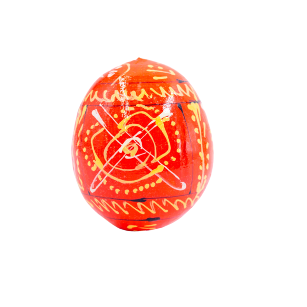 Ξύλινο διακοσμητικό χειροποίητο αυγό , 7εκ. ORANGEX - κορίτσι, διακοσμητικά, ζευγάρια, για ενήλικες