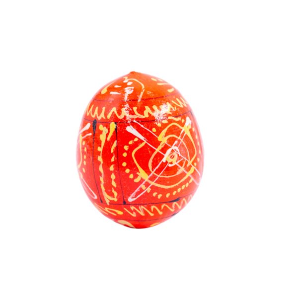 Ξύλινο διακοσμητικό χειροποίητο αυγό , 7εκ. ORANGEX - κορίτσι, διακοσμητικά, ζευγάρια, για ενήλικες - 3