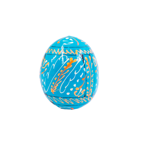 Ξύλινο διακοσμητικό χειροποίητο αυγό , 7εκ. blu LIGHT - αγόρι, διακοσμητικά, για ενήλικες