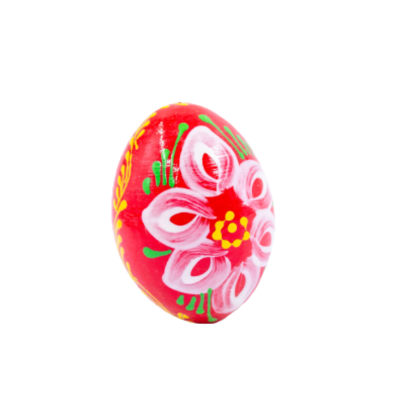 Ξύλινο διακοσμητικό χειροποίητο αυγό , 7εκ. Κοκκινο-λευκο - αγόρι, διακοσμητικά, για ενήλικες - 3