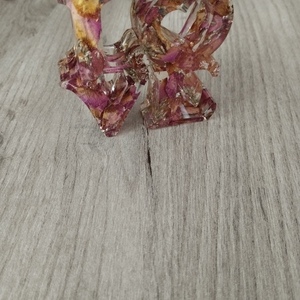 Διακοσμητικό "LOVE" επιτραπέζιο με τριαντάφυλλα - γυαλί, ρητίνη, διακοσμητικά, αποξηραμένα άνθη - 3