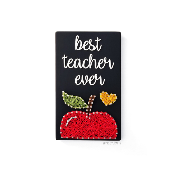 Ξύλινο δώρο για δασκάλα ή δάσκαλο "Best Teacher Ever" (20x12cm) - πίνακες & κάδρα, δώρα για δασκάλες