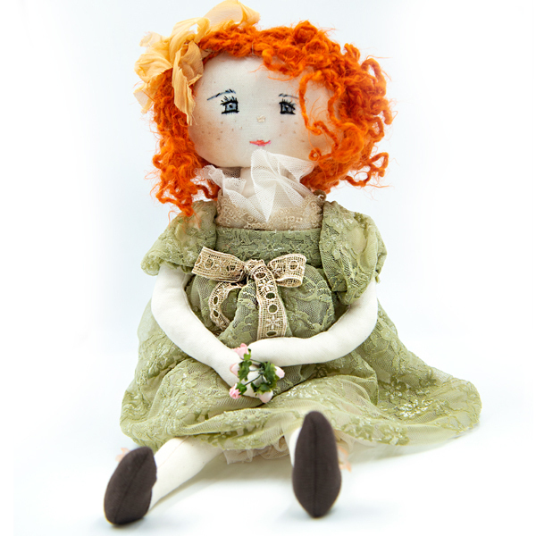 Χειροποίητη κούκλα πάνινη ύψους 35cm - ύφασμα, μινιατούρες φιγούρες, κούκλες