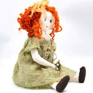 Χειροποίητη κούκλα πάνινη ύψους 35cm - ύφασμα, μινιατούρες φιγούρες, κούκλες - 2