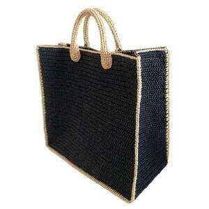 Tote : πλεκτή ,μεγάλη τσάντα χειρός,νήμα polyester 36cm×6cm×36 - νήμα, μεγάλες, χειρός, tote, πλεκτές τσάντες