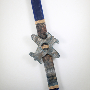 Αρωματική μπλε λαμπάδα με ξύλινο αεροπλανάκι Μήκος λαμπάδας 33 εκ - λαμπάδες, για εφήβους, αγόρι, για ενήλικες