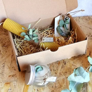 Πασχαλινό Gift Box με Φυτική Λαμπάδα & Κεριά II - κορίτσι, λουλούδια, λαμπάδες, για ενήλικες, για εφήβους - 2