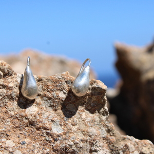Σκουλαρίκια μικρές σταγόνες από ασήμι - ασήμι 925, κρεμαστά - 3