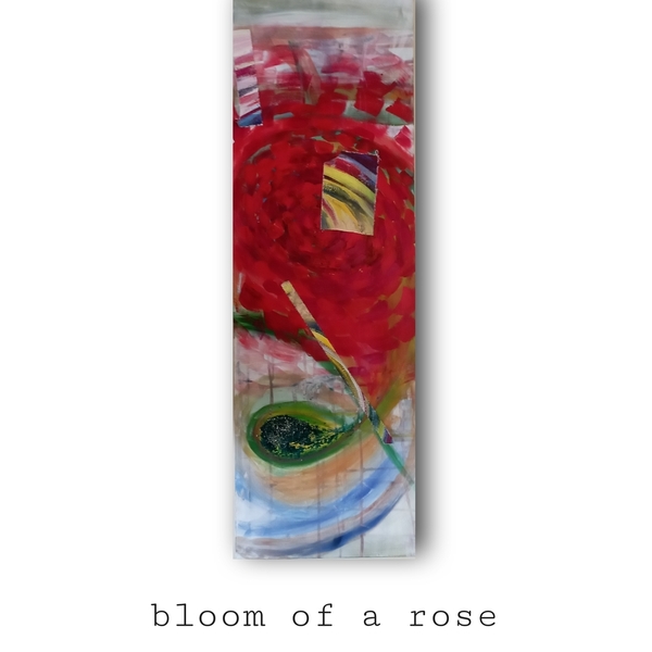 Βloom of a rose - Ζωγραφικός πίνακας σε καμβά (30 x 90cm) - πίνακες & κάδρα, πίνακες ζωγραφικής
