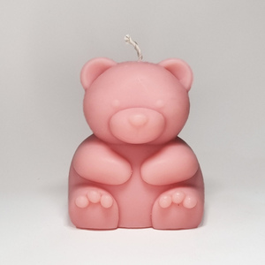 Mr. Cuddles - Αρκουδάκι αρωματικό φυτικό κερί - Ροζ -265γρ - αρκουδάκι, αρωματικά κεριά, κερί σόγιας, soy candles - 2