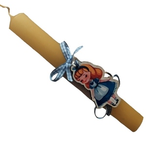 Αρωματική λαμπάδα 22cm με την Αλίκη σε μπρελοκ - λαμπάδες, για παιδιά, για εφήβους, ήρωες κινουμένων σχεδίων