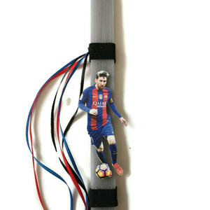 Αρωματική γκρι λαμπάδα με ξύλινη φιγούρα τον Λιονελ Μεσι, Messi, 32 εκατοστά. - αγόρι, λαμπάδες, για παιδιά, για ενήλικες, για εφήβους