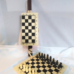 Λαμπάδα για αγόρι μπεζ-καφέ με ξύλινο σκάκι 39cm - αγόρι, λαμπάδες, για παιδιά, για ενήλικες, για εφήβους, παιχνιδολαμπάδες - 2