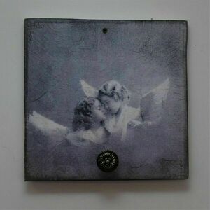 "ANGELS" - ξύλινο διακοσμητικό πινακάκι κρεμάστρα - 15*16εκ - κρεμάστρες