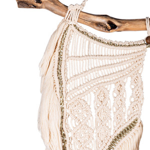 Macrame Boho Wall Design - Φτερά Αγγέλου - μήκος μακραμέ 50*50 εκ - μακραμέ, χειροποίητα - 2