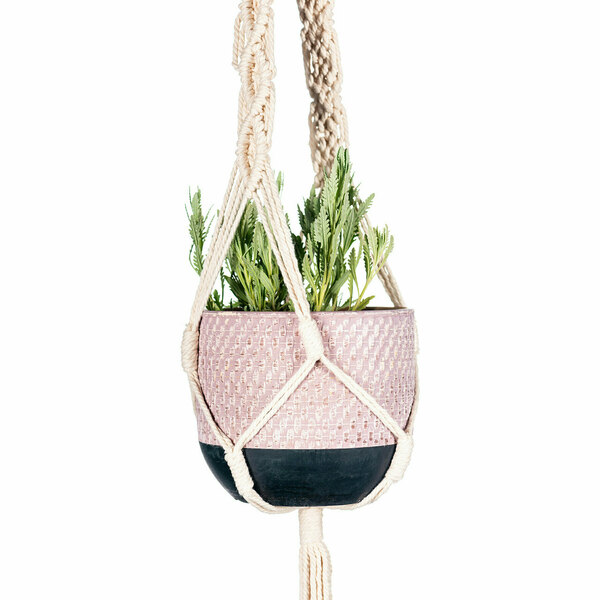 Macrame Boho Design - Κρεμαστή θήκη για γλάστρα - μακραμέ, διακοσμητικά, διακόσμηση βεράντας