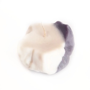 White&Grey stone!Αρωματικό κερί σόγιας,με άρωμα πούδρας,διαστάσεις:10×8εκ,197gr σε σχήμα πέτρας. - αρωματικά κεριά