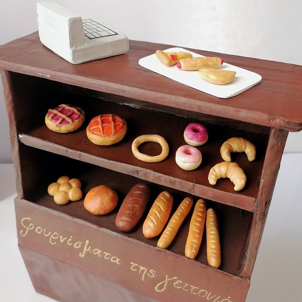 Συλλεκτικό σετ παιχνίδι φούρνος για κούκλες 22,5x18x7(μέγεθος barbie) - χαρτί, πηλός, δώρα για παιδιά, σετ δώρου - 2