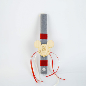 Χειροποίητη Πασχαλινή αρωματική λαμπάδα - Mouse ποντικάκι σετ με ξύλινη πλάτη - λαμπάδες, σετ, για παιδιά, ήρωες κινουμένων σχεδίων - 3