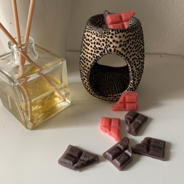 Wax melts σε σχήμα σοκολάτας (10 τμχ) - αρωματικό, σόγια, κεριά - 2