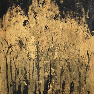 “Into the forest” Ακρυλικό σε καμβά 50x70εκ. Μαύρος χρυσός χειροποίητος πίνακας - ζωγραφισμένα στο χέρι, πίνακες & κάδρα, πίνακες ζωγραφικής
