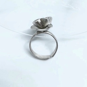 Δαχτυλίδι από ασήμι "fler" - ασήμι 925, λουλούδι, αυξομειούμενα - 3