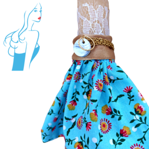 Μπεζ Αρωματική Λαμπάδα 20 cm με κρεμαστό κολιέ - κορίτσι, πηλός, για ενήλικες, για εφήβους - 4