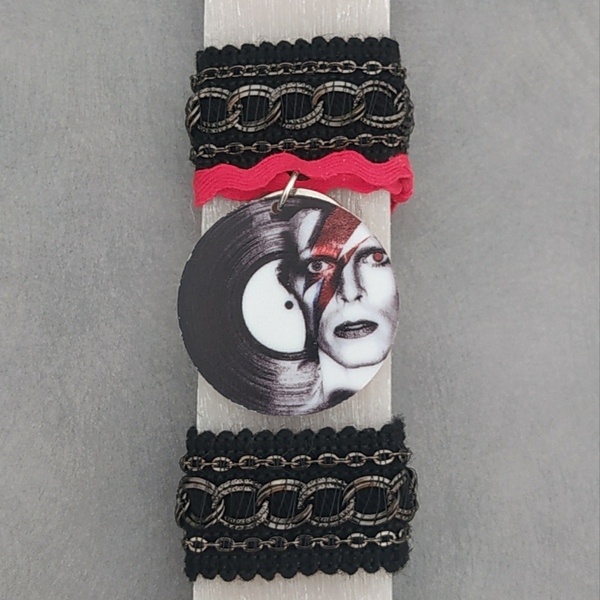 Ροκ λαμπαδα Bowie -Aladdin Sane - λαμπάδες, rock, για ενήλικες, για εφήβους - 3
