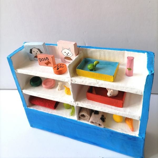 Συλλεκτικό σετ παιχνίδι pet shop για κούκλες 16,5x21x5,5 (μέγεθος barbie) - χαρτί, πηλός, δώρα για παιδιά, για παιδιά, σετ δώρου - 2