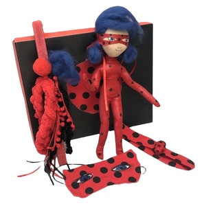 Σετ Πασχαλινή Λαμπάδα κόκκινη αρωματική 30cm ,με κούκλα πάνινη 30cm ύψος - κορίτσι, λαμπάδες, για παιδιά, σούπερ ήρωες, παιχνιδολαμπάδες - 4