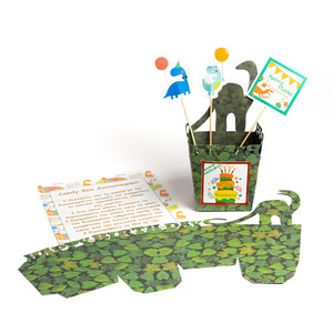 «Candy Box Γενεθλίων με Δεινοσαυράκι» Χειροποίητη κατασκευή για δώρο γενεθλίων και για διακόσμηση με θέμα τον δεινόσαυρο - δώρο, δεινόσαυρος, πάρτυ γενεθλίων