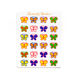 «Butterfles Stickers» Φύλλο Αυτοκόλλητο 27xmx21cm - κορίτσι, αγόρι, δώρο, πεταλούδα, αυτοκόλλητα
