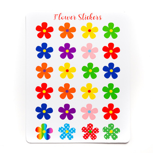 «Flower Stickers» Φύλλο Aυτοκόλλητο 27cmx21cm - κορίτσι, αγόρι, δώρο, λουλούδια, αυτοκόλλητα