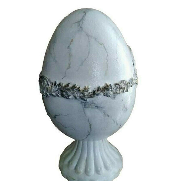 Χειροποίητο κεραμικό αυγό με βάση 28x 16cm - χειροποίητα, διακοσμητικά, για ενήλικες - 2