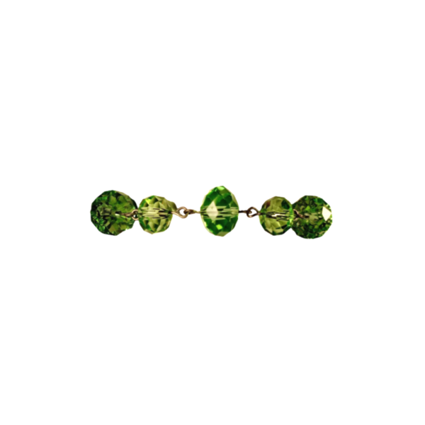 Βραχιόλι με Πράσινες Κρυστάλλινες Χάντρες - γυαλί, χάντρες, χεριού, αυξομειούμενα - 3