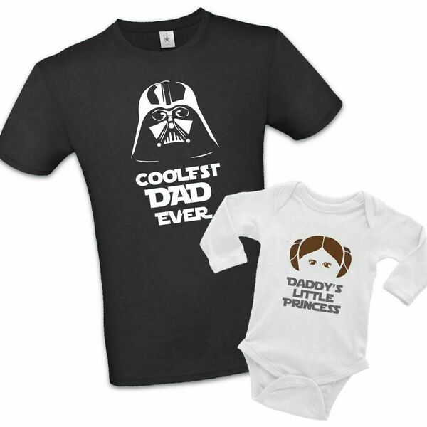 Σετ Tshirt & βρεφικό φορμάκι για μπαμπά & κόρη. - βαμβάκι, t-shirt, personalised, βρεφικά ρούχα