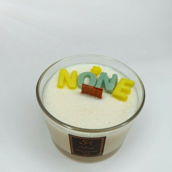 Χειροποίητο κερί σόγιας 'Νονέ' με άρωμα της επιλογής σας 205 ml - αρωματικά κεριά, διακοσμητικά - 2
